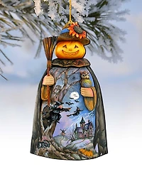 Designocracy Christmas Pumpkin Holiday Ornaments, Set of 2