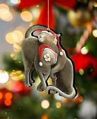 Designocracy Party Cats Holiday Ornaments, Set of 3