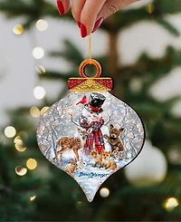 Designocracy Forest Friends Holiday Ornaments, Set of 2
