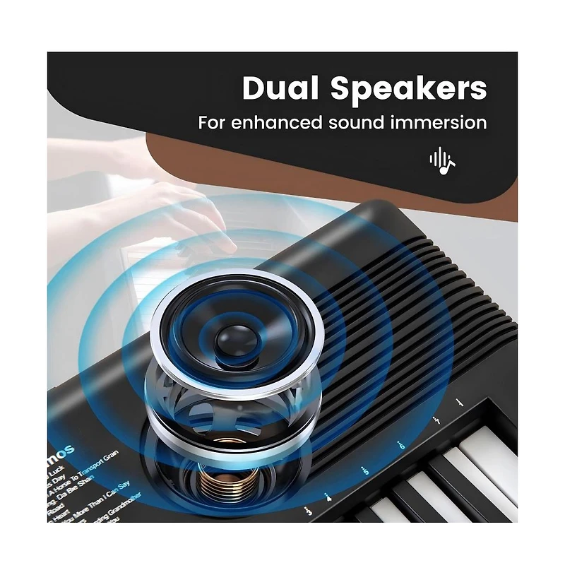 Hongge 61 Key Electric Portable Digital Keyboard Piano for Beginner