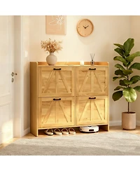 Rainsken Modern Farmhouse Shoe Cabinet