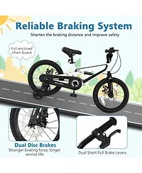 Hongge 16 Inch Kids Bike Magnesium Alloy Bicycle Adjustable for Aged 4 to 7