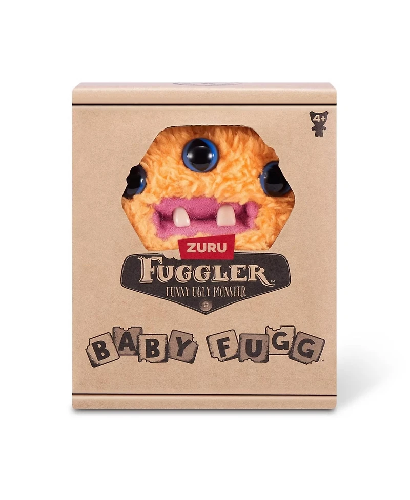 Fuggler Zuru Baby Fug Reek-o Orange Funny Ugly Monster Plush Toy 3.5 Inch