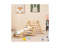 Slickblue 3-in-1 Foldable Climbing Triangle Set with Ramp for Kids
