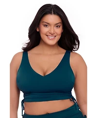 S3 Apparel Women's Supportive Cinched Adjustable Midkini Swimsuit Top