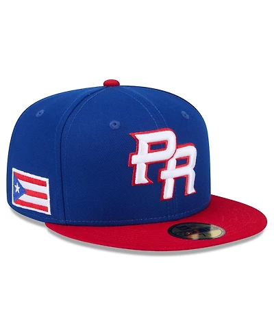 New Era Men's Blue/Red Puerto Rico Baseball 2026 World Classic 59FIFTY Fitted Hat