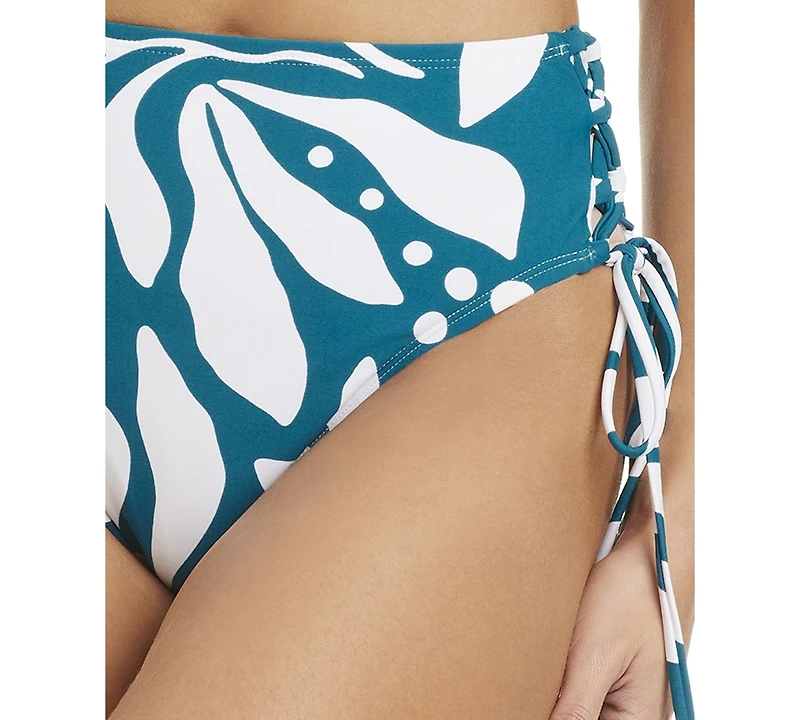 Bar Iii Women's Catch The Wave Lace-Up High Waist Swim Bottoms, Macy's Exclusive
