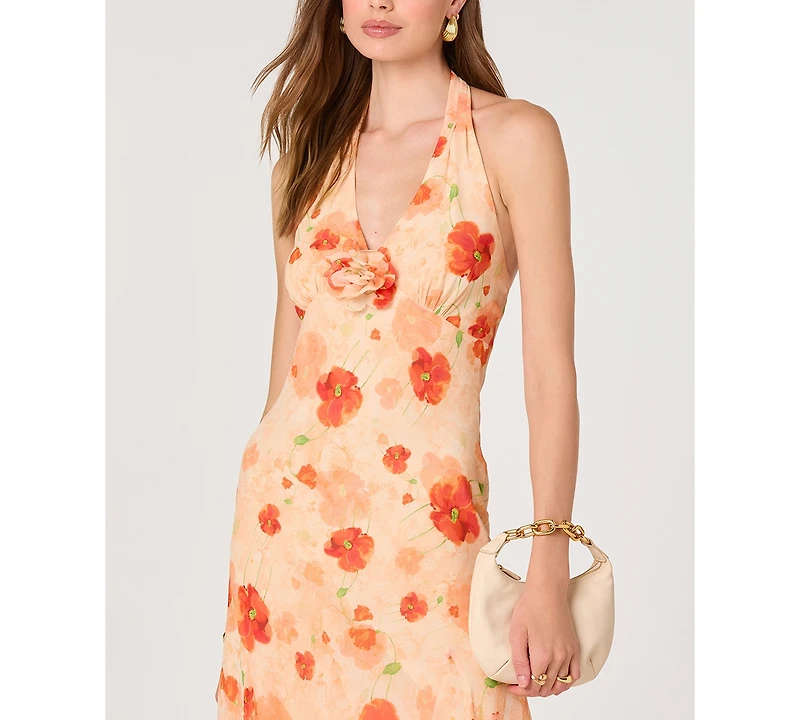 Astr the Label Women's Yasmeen Halter Neck Printed Dress