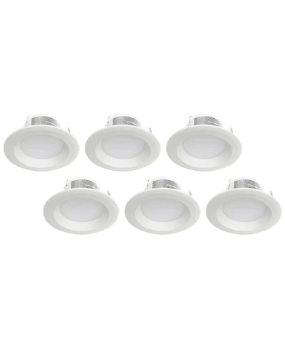 Tesler 4" Plain 8.5W 3000K Led Retrofit Trims 6-Pack