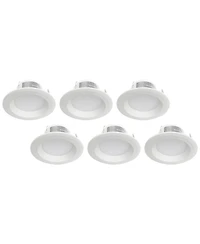 Tesler 4" Plain 8.5W 3000K Led Retrofit Trims 6-Pack