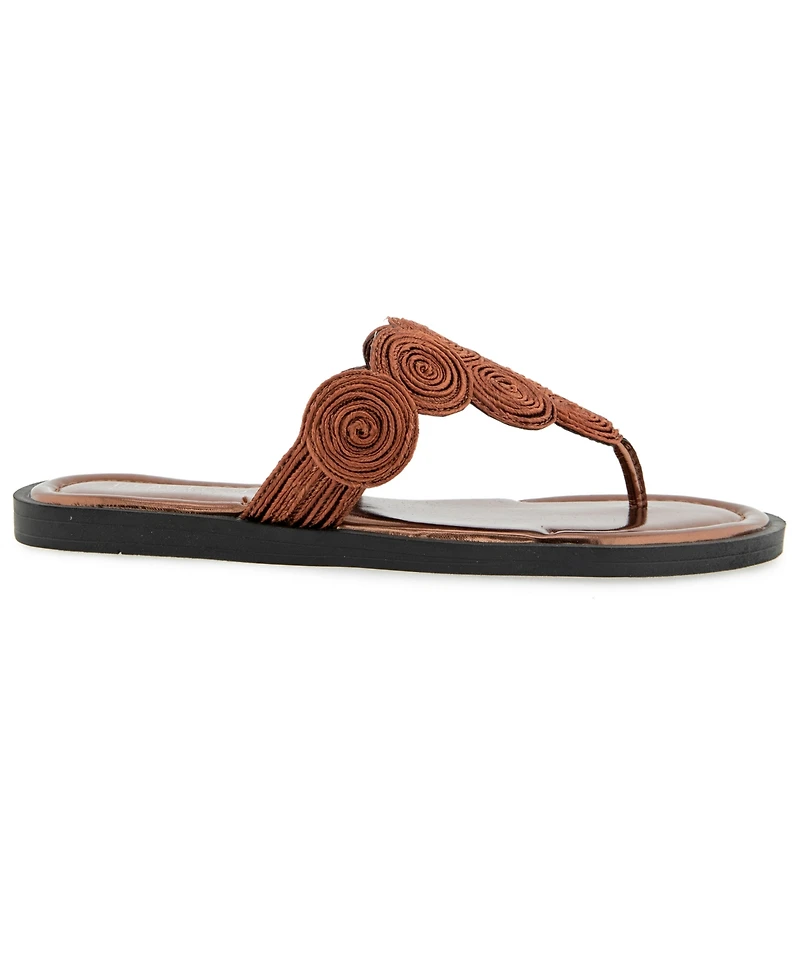 Kenneth Cole Reacton Women's Spiraling Thong Flat Sandals