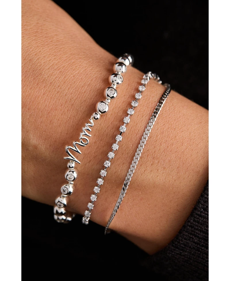 Alex and Ani Mom Elongated Crystal Stretch Bracelet