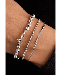 Alex and Ani Mom Elongated Crystal Stretch Bracelet