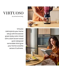 Home Zone Living 2-Pack 2 Gallon Small Square Trash Cans with Open Top and Handle