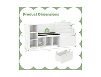Slickblue Kids 4-in-1 Bookcase and Toy Organizer with Reading Nook