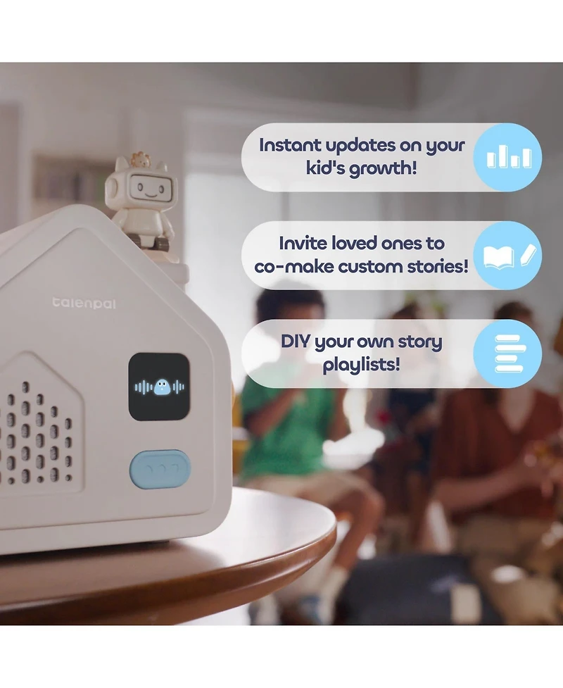 TalenPal Lion Family Ai Storyteller Set - Premium Toddlers Educational Toy & Screen-Free Interactive Bedtime Robot