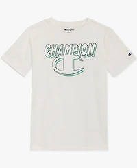 Champion Boys' Short-Sleeve Round Neck Graphic T-Shirt