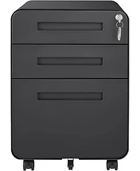 gaomon 3-Drawer Mobile File Cabinet with Lock
