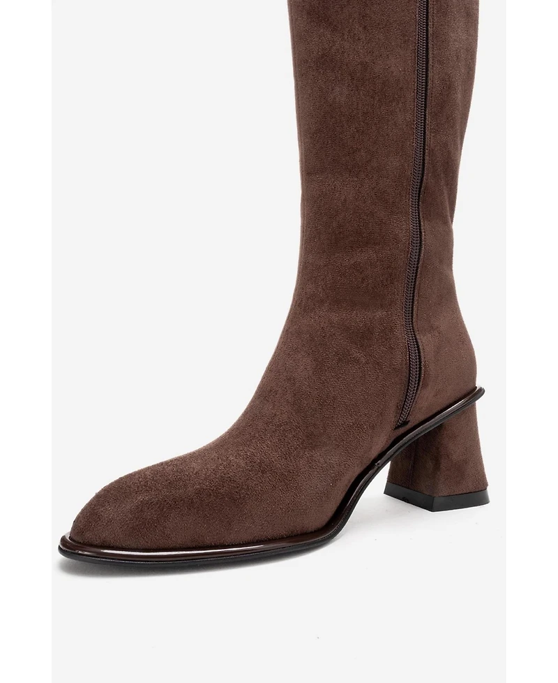 Prologue Shoes Paradis Block Heel Knee High Boot (Women)