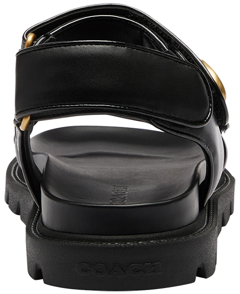 Coach Women's Brynn Leather Round Toe Sandals