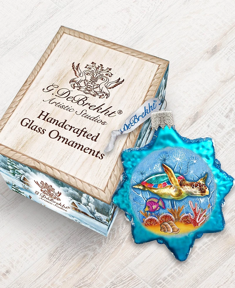 Designocracy Turtle Mercury Holiday Ornament