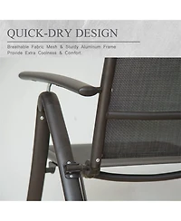 Clihome Folding Patio Chairs Set of 2