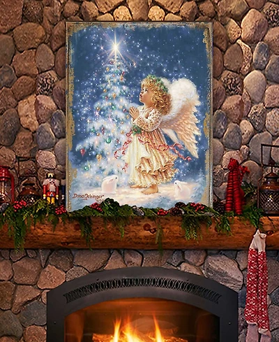 Designocracy American Angel Handcrafted Wall Home Decor, 12" x 9"