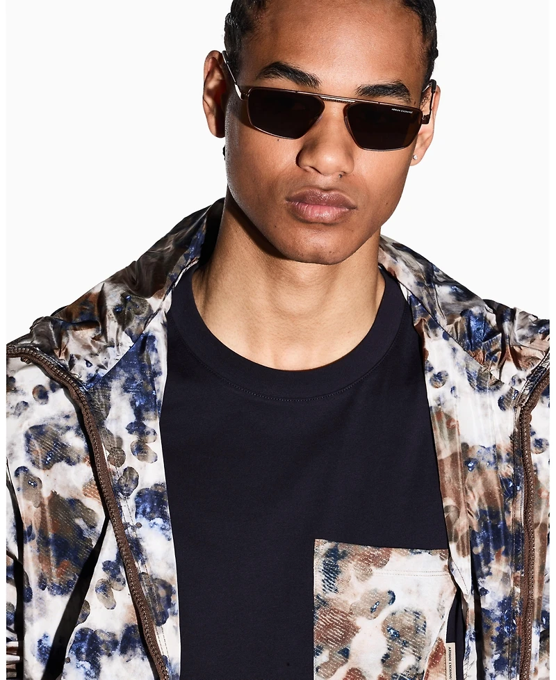 A|X Armani Exchange Men's Short Sleeve Printed Pocket T-Shirt