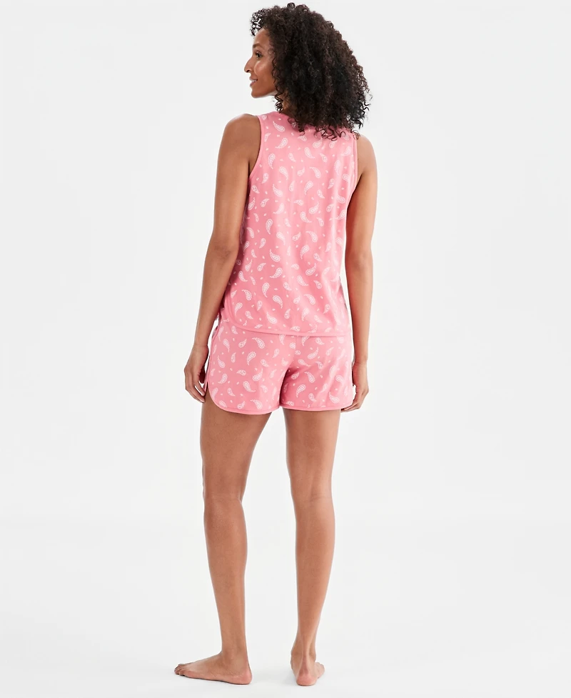 Charter Club Women's Cotton Tank Short Pajama Set, Exclusively at Macy's
