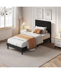 gaomon Twin Size Bed Frame with Headboard