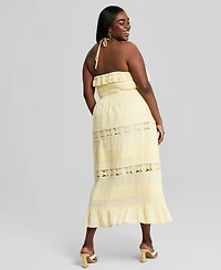 And Now This Trendy Plus Cotton Lace Maxi Dress, Exclusively at Macy's