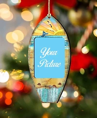 Designocracy Surfboard Picture Frame Ornament Set of 2