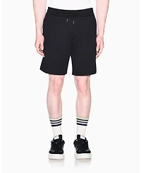 A|X Armani Exchange Men's Jacquard Allover Logo Fleece Short