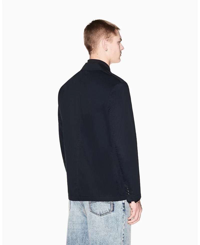 A|X Armani Exchange Men's White Edition Twill Jacket