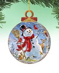 Designocracy by Dona Gelsinger Frosty Forest Friends Ornament