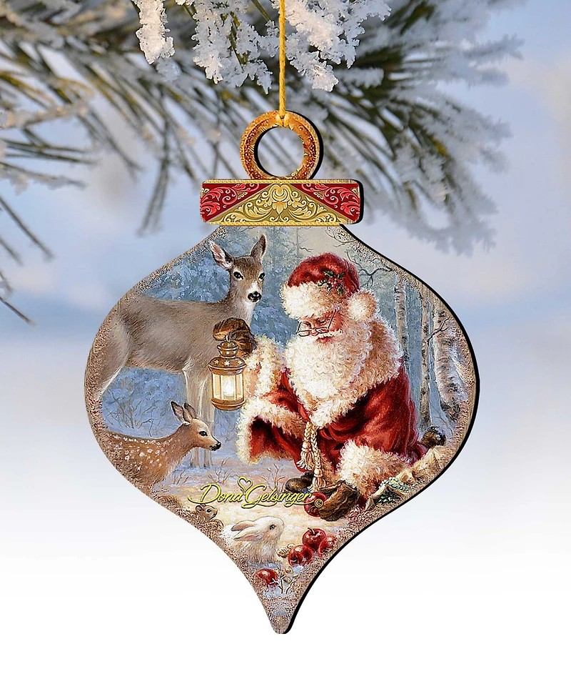 Designocracy by Dona Gelsinger Abundance of Joy Ornament and Drop Ornament, Set of 2 Each
