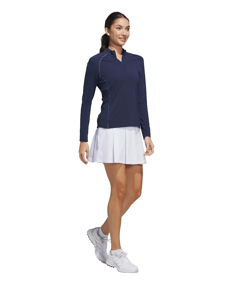 adidas Women's Quarter-Zip Mock Polo Shirt