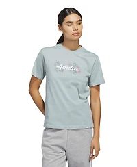 adidas Women's Wester Florals Graphic T-Shirt