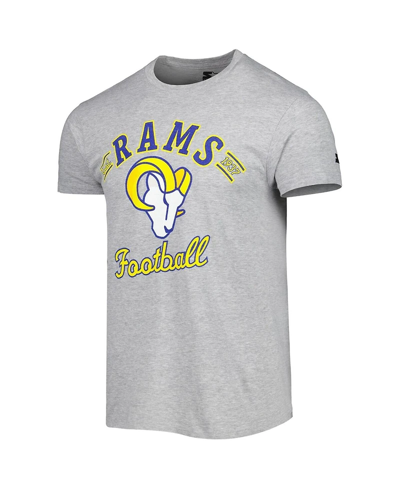 Starter Men's Heathered Gray Los Angeles Rams Prime Time T-Shirt