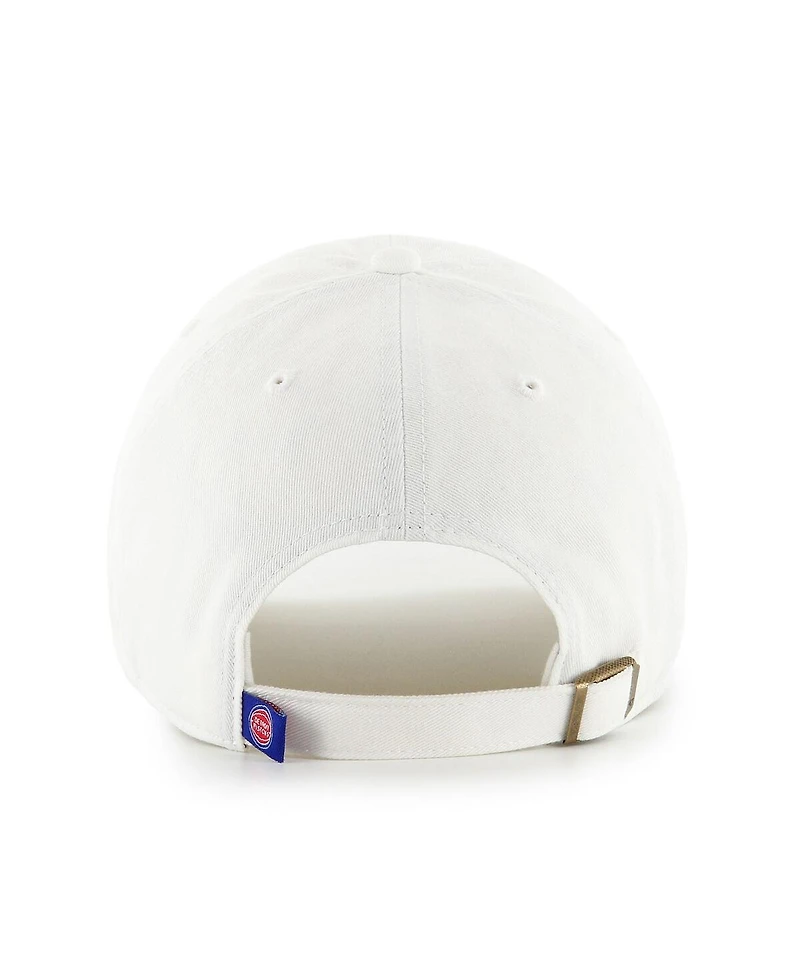 '47 Brand Men's White Detroit Pistons Clean Up Adjustable Hat