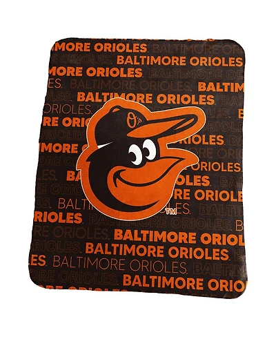 Logo Brands Baltimore Orioles 50" x 60" Classic Fleece Throw Blanket