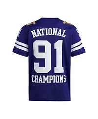 Adidas Men's Purple Washington Huskies 1991 National Championship Anniversary Icon Football Jersey