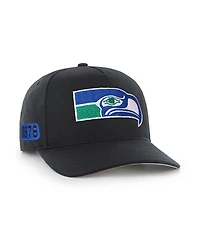 '47 Brand Men's Black Seattle Seahawks Blackout Date Hitch Adjustable Hat