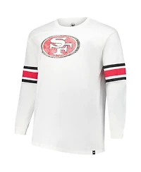 '47 Brand Men's White San Francisco 49ers Big Tall Premier Brex Long Sleeve T-Shirt