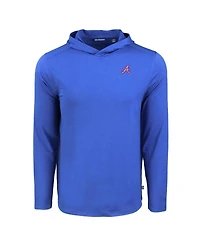 Cutter & Buck Men's Royal Atlanta Braves Coastline Epic Comfort Eco Hoodie Long Sleeve T-Shirt