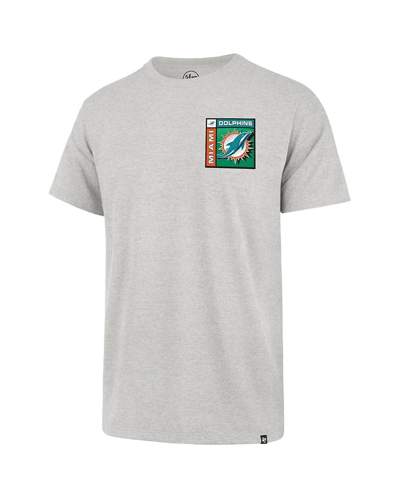 '47 Brand Men's Gray Miami Dolphins Chrome Plate Franklin T-Shirt