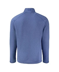 Cutter & Buck Men's Heather Blue New York Mets Peshastin Eco Fleece Raglan Quarter-Zip Sweatshirt