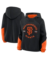 Fanatics Women's Black San Francisco Giants Oversized Time to Win Pullover Hoodie