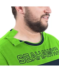 G-iii Sports by Carl Banks Men's College Navy/Neon Green Seattle Seahawks Adaptive Outlast Long Sleeve T-Shirt