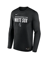 Nike Men's Black Chicago White Sox Authentic Collection Legend Dri-fit Long Sleeve T-Shirt